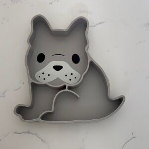 Melii silicone suctionGray Dog-Shaped Silicone plate